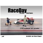 Set de 2 FIGURINES Race day photographe + pilote 1/43