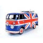 VOLKSWAGEN COMBI T1 en tole Union Jack avec surf